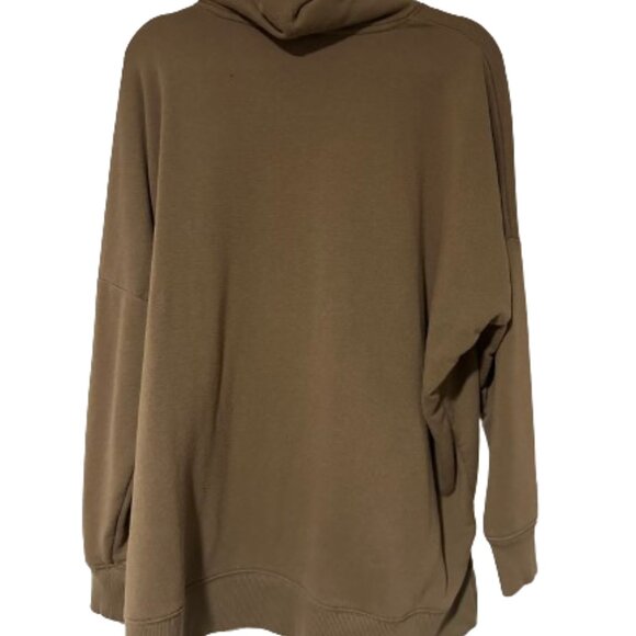 🫒 Olive Green Mock-Neck Sweatshirt - Medium - Picture 2 of 3